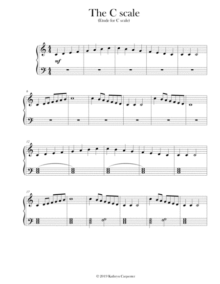 The C Scale Etude For C Scale Sheet Music