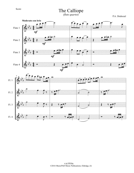 The Calliope Flute Quartet Sheet Music