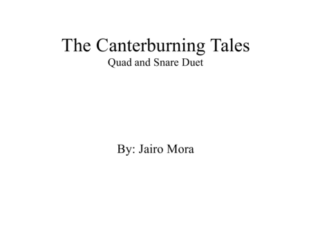 Free Sheet Music The Canterburning Tales