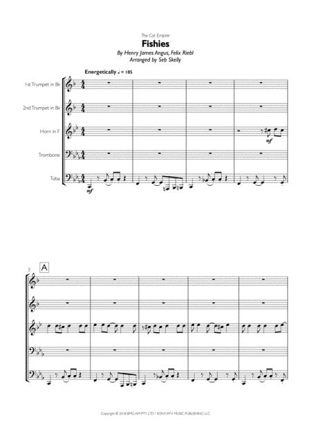 The Cat Empire Fishies For Brass Quintet Sheet Music