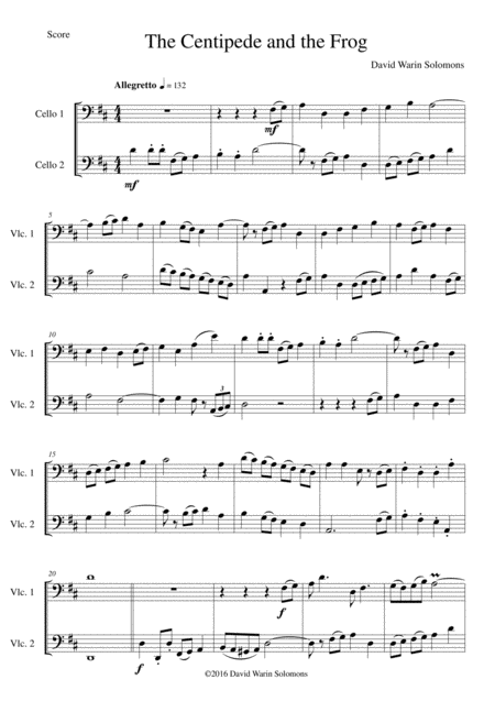 The Centipede And Frog For Cello Duo Sheet Music