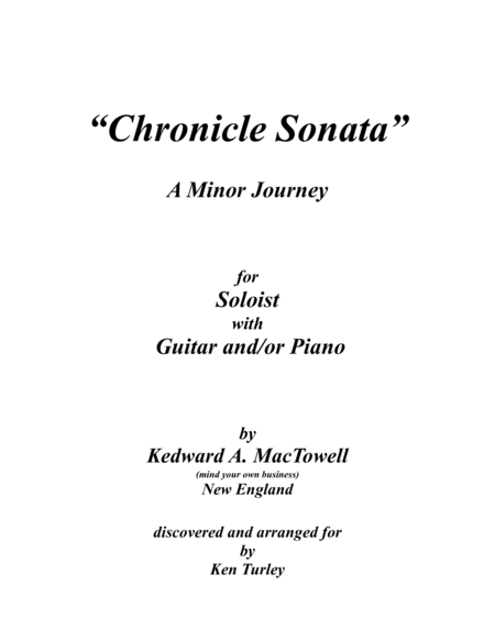 Free Sheet Music The Chronicle Sonata A Minor Journey For Flute And Guitar