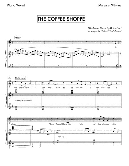 Free Sheet Music The Coffee Shoppe