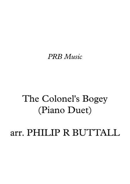 Free Sheet Music The Colonels Bogey Piano Duet Four Hands