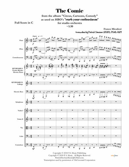 The Comic From Curb Your Enthusiasm Full Score Set Of Parts Sheet Music