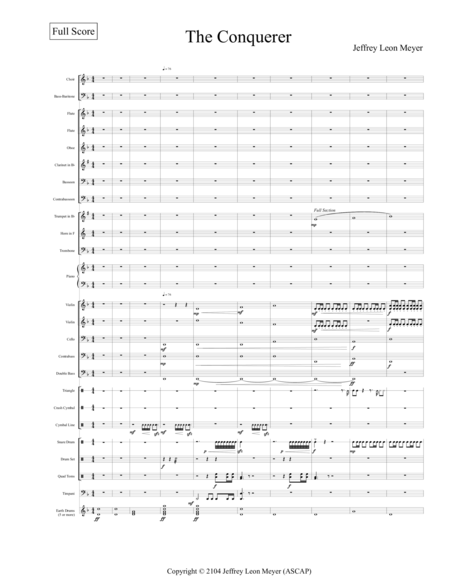 Free Sheet Music The Conquerer For Orchestra Choir