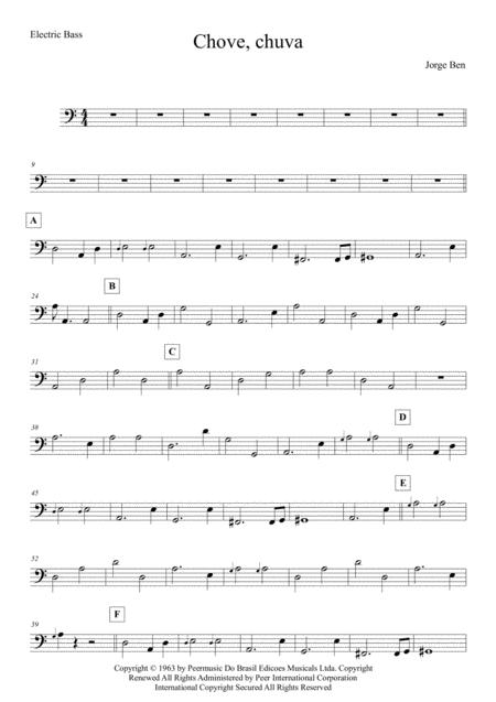 The Constant Rain Chove Chuva Electric Bass Sheet Music