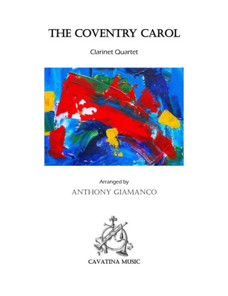 The Coventry Carol Clarinet Quartet Sheet Music