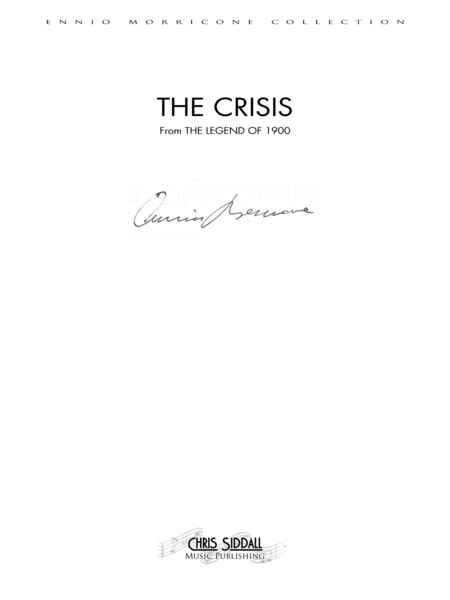 Free Sheet Music The Crisis From The Legend Of 1900