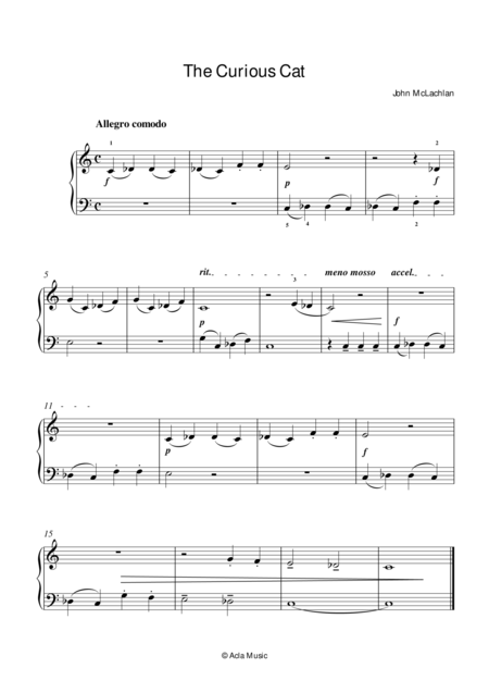 Free Sheet Music The Curious Cat