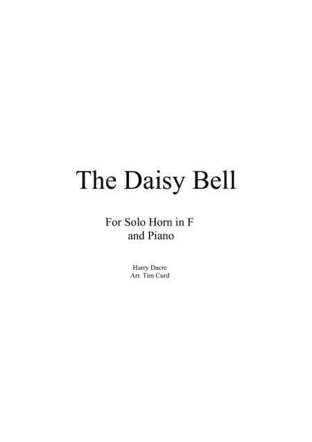 The Daisy Bell For Solo Horn In F And Piano Sheet Music