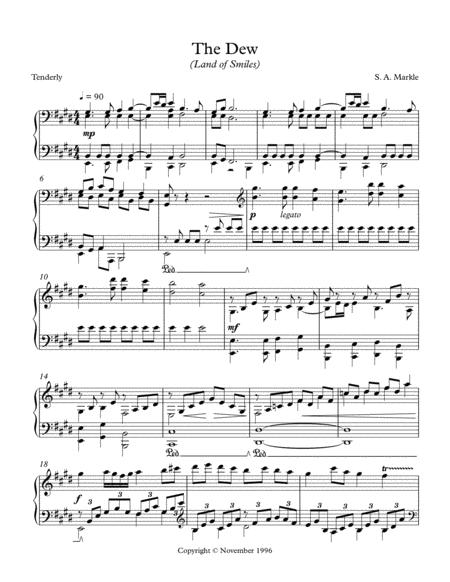 The Dew Land Of Smiles For Piano Solo Sheet Music