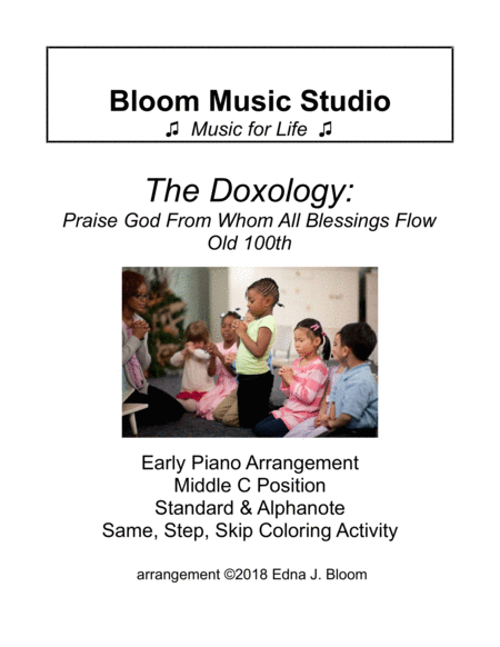 Free Sheet Music The Doxology Praise God From Whom All Blessings Flow