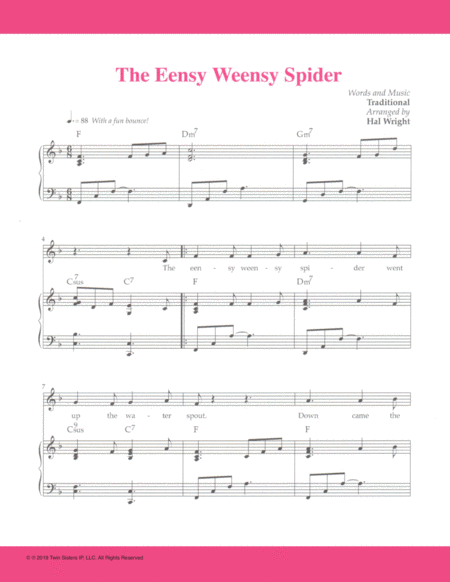 The Eensy Weensy Spider Sheet Music