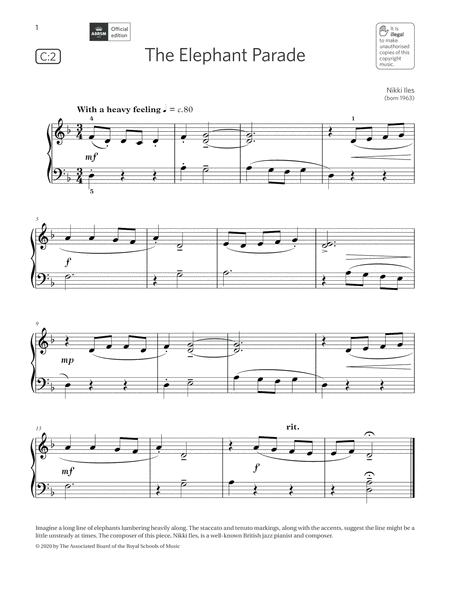 Free Sheet Music The Elephant Parade Grade Initial List C2 From The Abrsm Piano Syllabus 2021 2022