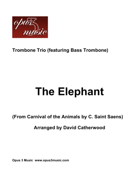 Free Sheet Music The Elephant Trombone Trio Featuring Bass Trombone