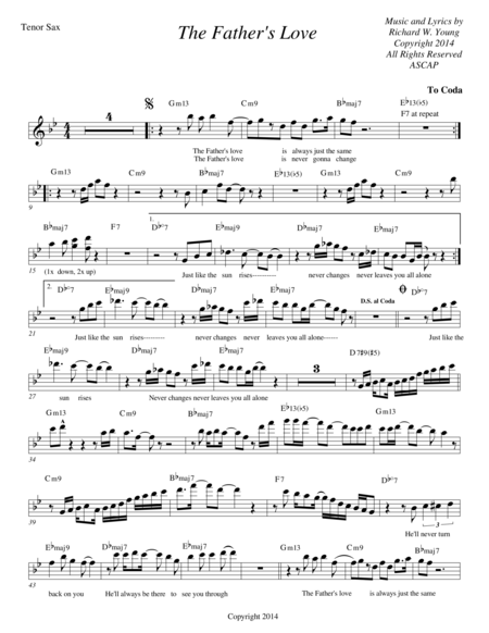 The Fathers Love Sheet Music