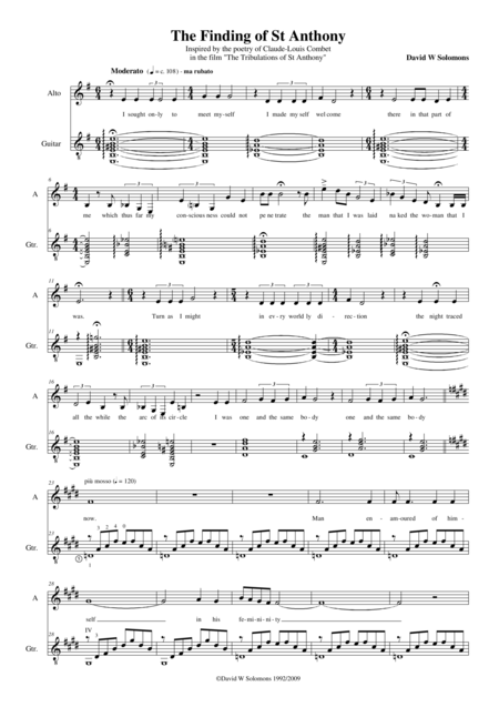 Free Sheet Music The Finding Of St Anthony