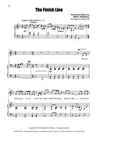 Free Sheet Music The Finish Line