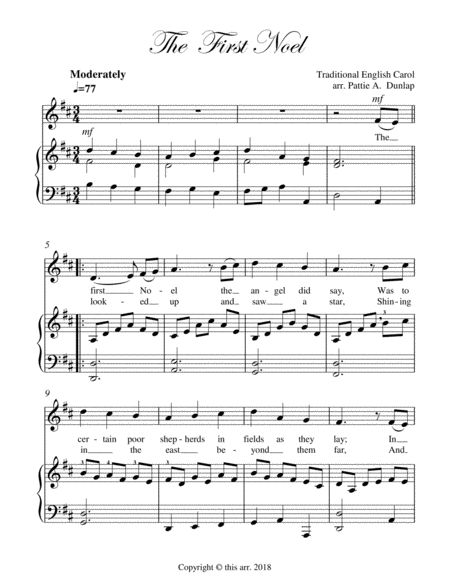 The First Noel Dm Sheet Music