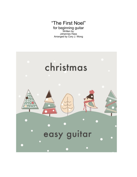 The First Noel Easy Guitar W Tab Sheet Music