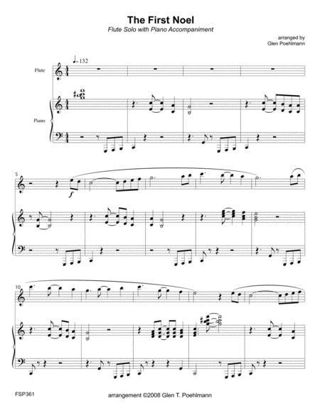 The First Noel Flute Solo With Piano Accompaniment Sheet Music