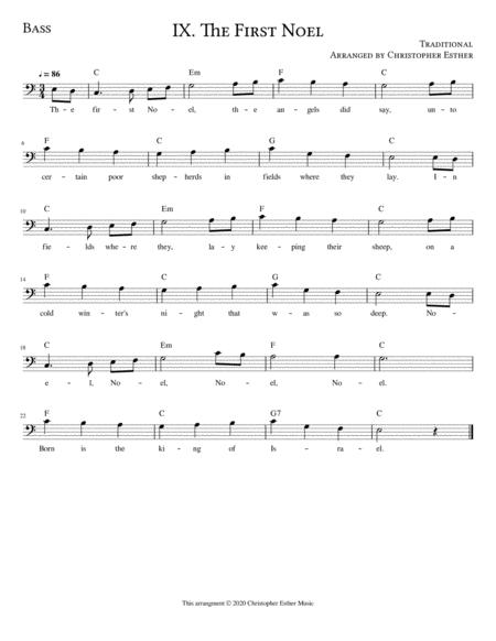 The First Noel For Bass Voice Sheet Music