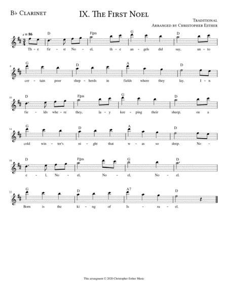 The First Noel For Clarinet Sheet Music