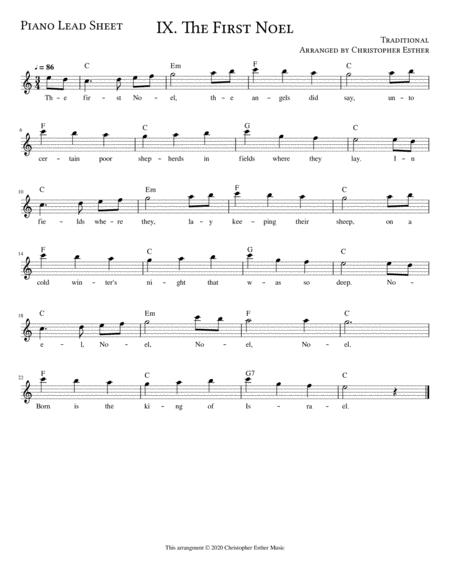 The First Noel For Piano Lead Sheet Sheet Music