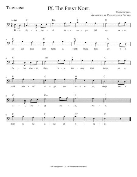 The First Noel For Trombone Sheet Music