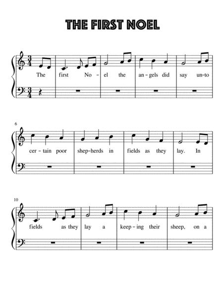 The First Noel For Very Easy Piano Sheet Music