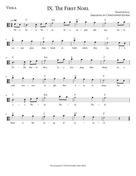 The First Noel For Viola Sheet Music