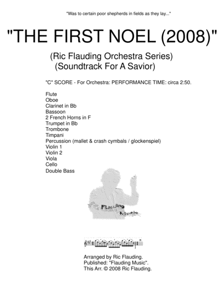 Free Sheet Music The First Noel Orchestra