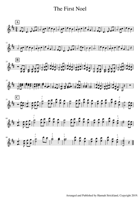 The First Noel Solo Violin Sheet Music