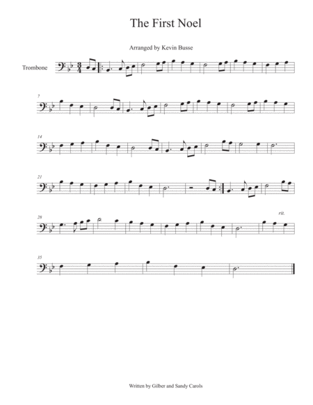 The First Noel Trombone Sheet Music