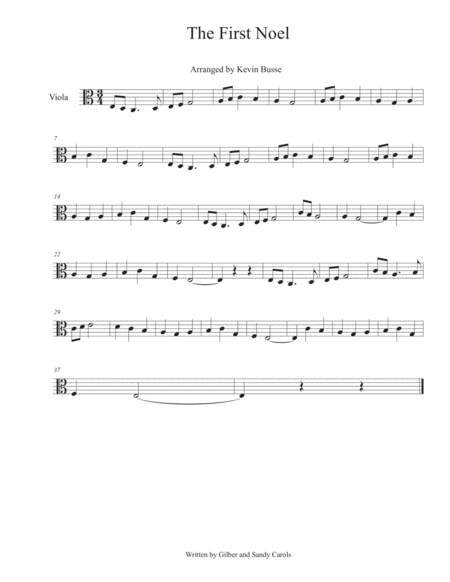 The First Noel Viola Sheet Music