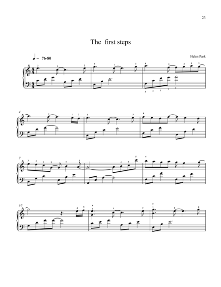 Free Sheet Music The First Steps