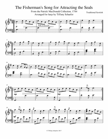 The Fishermans Song For Attracting The Seals Sheet Music