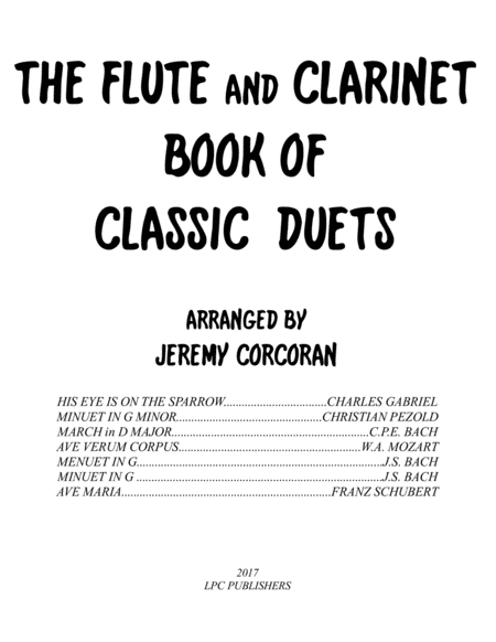 Free Sheet Music The Flute And Clarinet Book Of Classic Duets