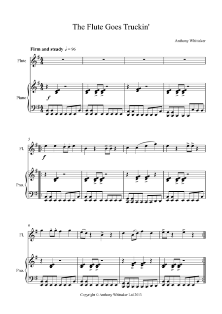 The Flute Goes Truckin Sheet Music