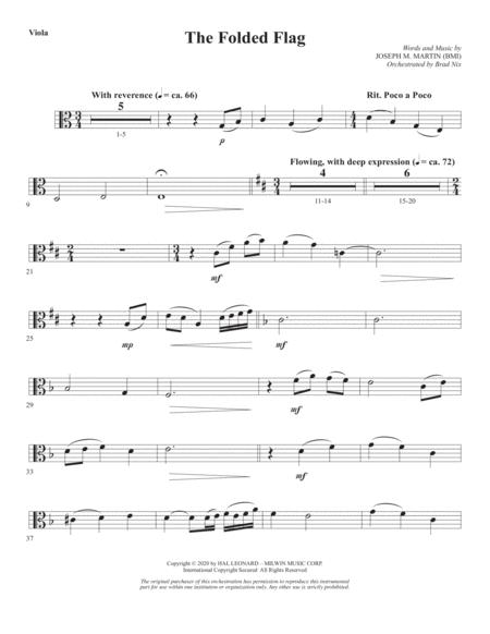 Free Sheet Music The Folded Flag Viola