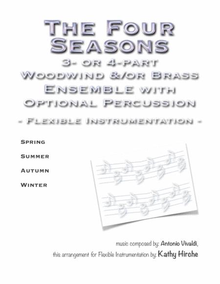 The Four Seasons 3 Or 4 Part Woodwind Or Brass Ensemble With Optional Percussion Sheet Music