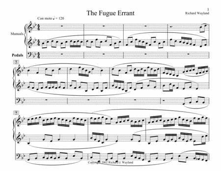 Free Sheet Music The Fugue Errant