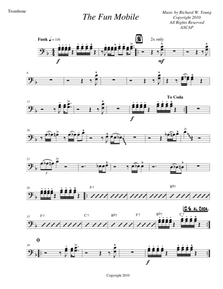 The Fun Mobile Trombone Sheet Music