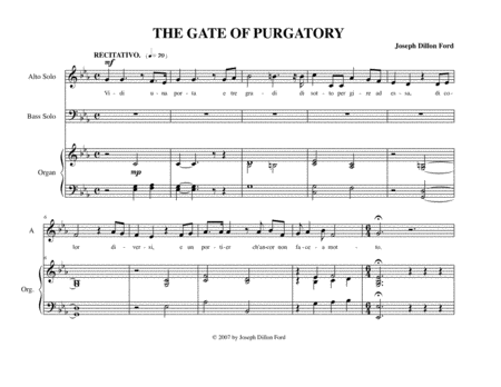 The Gate Of Purgatory For Alto Bass And Organ Sheet Music