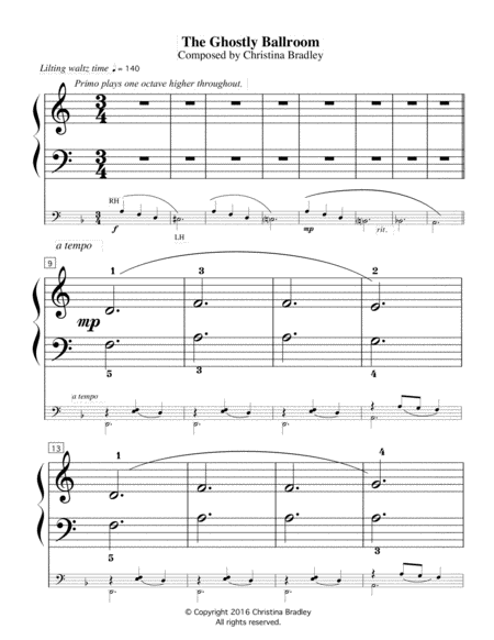 Free Sheet Music The Ghostly Ballroom