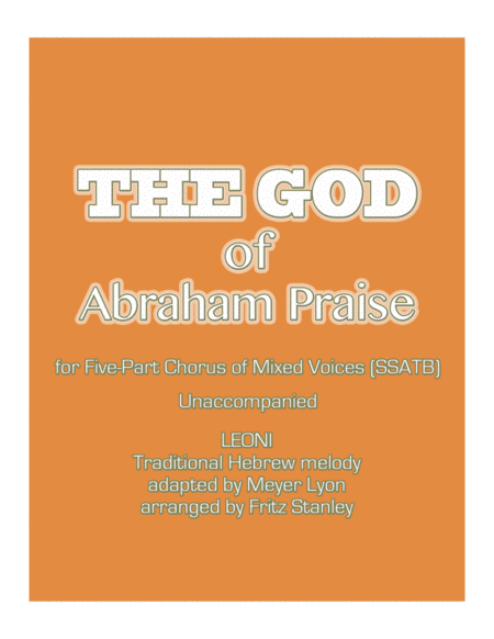 The God Of Abraham Praise Ssatb A Cappella Sheet Music