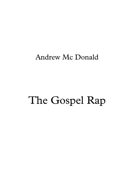 Free Sheet Music The Gospel Rap