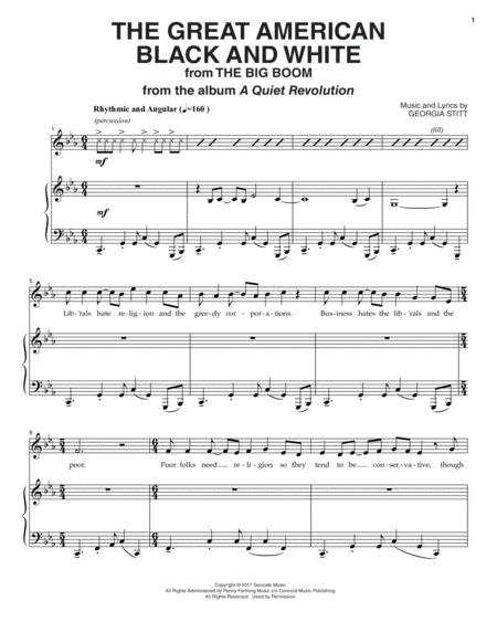 Free Sheet Music The Great American Black And White