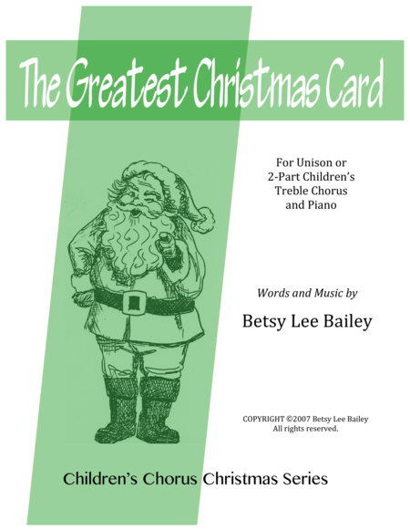 Free Sheet Music The Greatest Christmas Card In The Whole Wide World